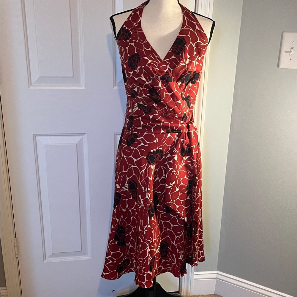 Ann Taylor 100% Silk Backless Halter Dress - women’s size 4